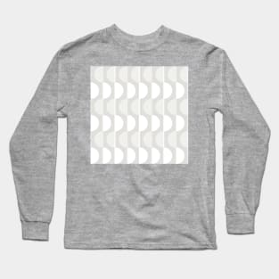 Gray Retro Half-Circles Long Sleeve T-Shirt